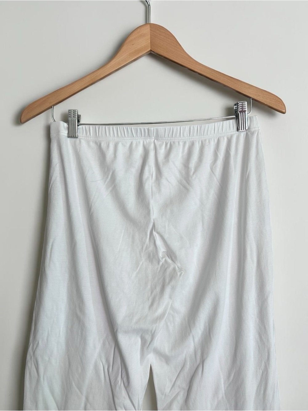 Hanro Moments White Mercerized Cotton Pajama Pants Sz Small Elastic Waist - Picture 7 of 8